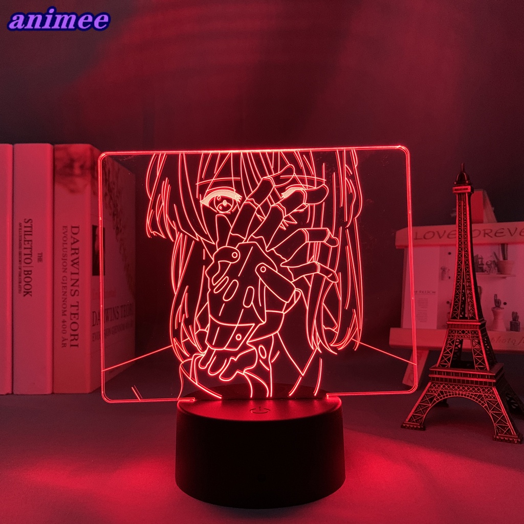 Violet Evergarden ไฟ Led สําหรับเด็กตกแต่งห้องนอน Night Light ของขวัญวันเกิดโต๊ะอะคริลิค 3d โคมไฟสีม่วง Evergarden + A + 133