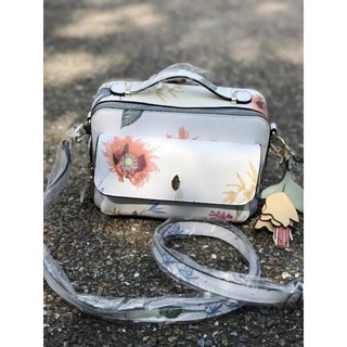 Parfois White Floral Cross Body Bag