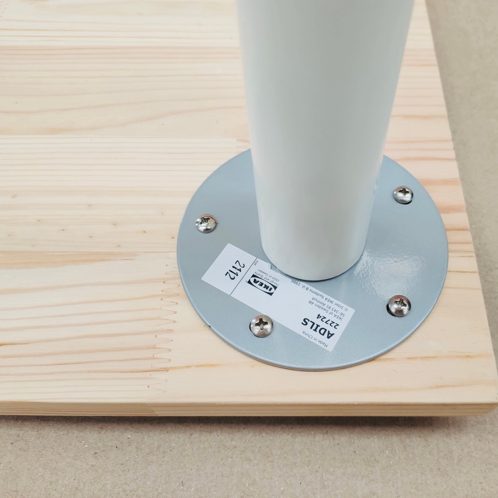 โต๊ะคอมพิวเตอร์ ทำงาน ออฟฟิศ หนา 2 cm. กว้าง 60 cm. ยาว 60 - 100cm. ไม้พาราแท้ พร้อมขา IKEA โดนน้ำได้ไม่พอง - รูปที่ 6