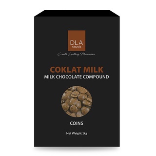 พร้อมส่ง! DLA มิลค์ช็อกโกแลต คอมพาวด์ แบบเหรียญ 1 กก. DLA Milk Chocolate Compound Coins 1 kg