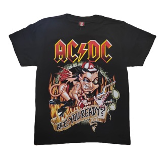 เสื้อยืดผ้าฝ้ายเสื้อวง AC/DC rock tshirt เสื้อวงร็อค AC/DCL XL  XXL 3XL