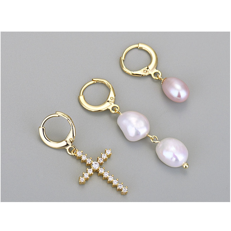 S925 เจาะหูสีเงิน-DS018