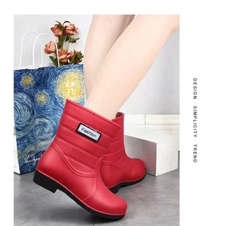รองเท้าบูทสั้นกันฝน สูง20cm NO.2195