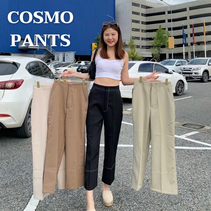 Basicgirl brand | cosmo pants กางเกงขายาว กางเกงทรงกระบอก สไตล์คุณหนู