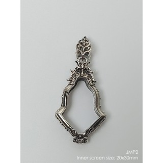 JMP2Silver925 Amulet casing 20x30mm กรอบพระ เงินแท้925 กรอบจำปีพิมพ์เล็ก