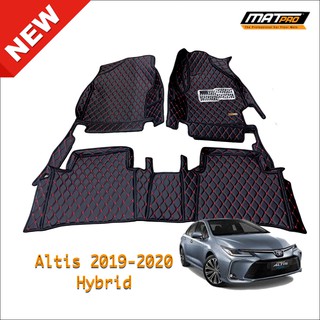 MatPro พรมปูพื้นเข้ารูป 5D 6D Premium Fitted Leather Car Mats สำหรับรถรุ่น All New Altis 2019-2021 Hybrid หนา 13 mm.