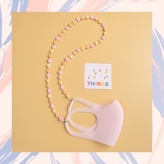 GoodThings.Bkk รุ่น GT017 (Pastel Pink Flower) สายคล้องแมส สายคล้องแว่น สายคล้อง mask สายคล้องหน้ากาก สายคล้องคอ