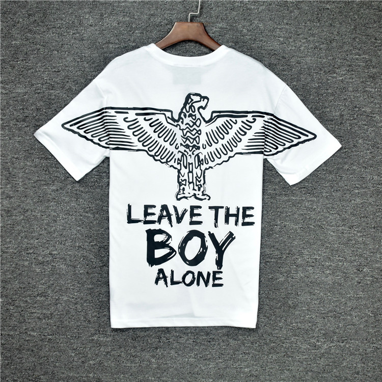 BOY LONDON เสื้อผ้าผู้หญิง ชาย หลวม เสื้อยืดแขนสั้น คอกลม พิมพ์ลายนกอินทรี boy alone