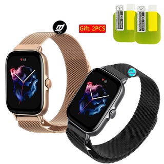 สาย สายนาฬิกา amazfit GTS 3 สายโลหะ สายรัดแม่เหล็ก สายแฟชั่น amazfit GTS 2 / gts 2e / gts 2 mini สายรัด สายรัดข้อมือกีฬา