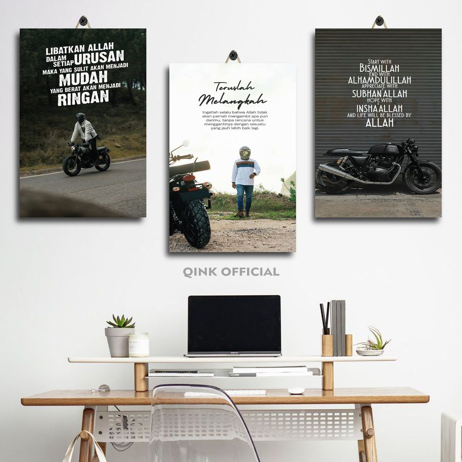 MOTO QUOTES จอแสดงผลติดผนัง MOTO CROSS 20X30 69NAR/OO3WC / LARGE ROOM DECORTATION QUOTES CLASSIC MOT