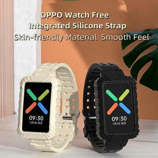 สายซิลิโคนนิ่ม สําหรับ OPPO Watch Free Smartwatch สร้อยข้อมือ เคสกันกระแทก เคสป้องกัน