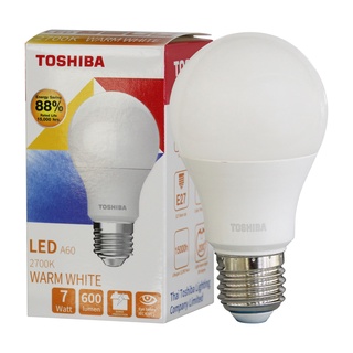 TOSHIBA หลอดไฟ LED 7W แสงส้ม / แสงขาว (WW / DL) E27