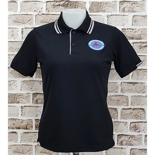 อาสาสมัครสาธารณสุข​ (อสม) โปโล สีดำ(Black) ผ้านุ่มใส่สบาย ปักสวย