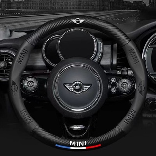 ปลอกหุ้มพวงมาลัยรถยนต์ คาร์บอนไฟเบอร์ กันลื่น สําหรับ BMW Mini Countryman Cooper S F54 F55 F56 F57 F60 R54 R55 R56 R60 R61