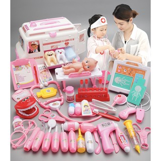 ของเล่น คุณหมอ พยาบาล ชุดเครื่องมือแพทย์ ชุดจำลอง เครื่องมือทางการแพทย์ Medical kit 20-59 ชิ้น 👩🏻‍⚕️🧑🏻‍⚕️🩺 อุปกรณ์ครบ