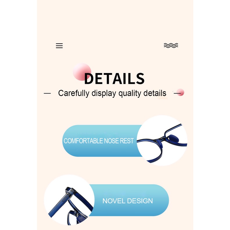 แว่นตาเด็ก แว่นตากรองแสงสีฟ้า รุ่น2292 ป้องกันรังสี กรองแสงคอมพิวเตอร์ มือถือ สำหรับเด็ก3-12ปี - รูปที่ 4