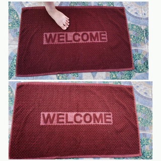 ผ้าเช็ดเท้า welcome เกรดโรงแรม cotton ขนาด 17x28นิ้ว พรมเช็ดเท้า Foot Towel