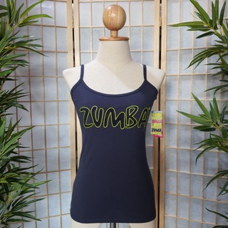 เสื้อกล้ามออกกำลัง เสื้อซุมบ้า ZUMBA WEAR ALLURE SPAGHETTI TANK INDIGO SIZE S