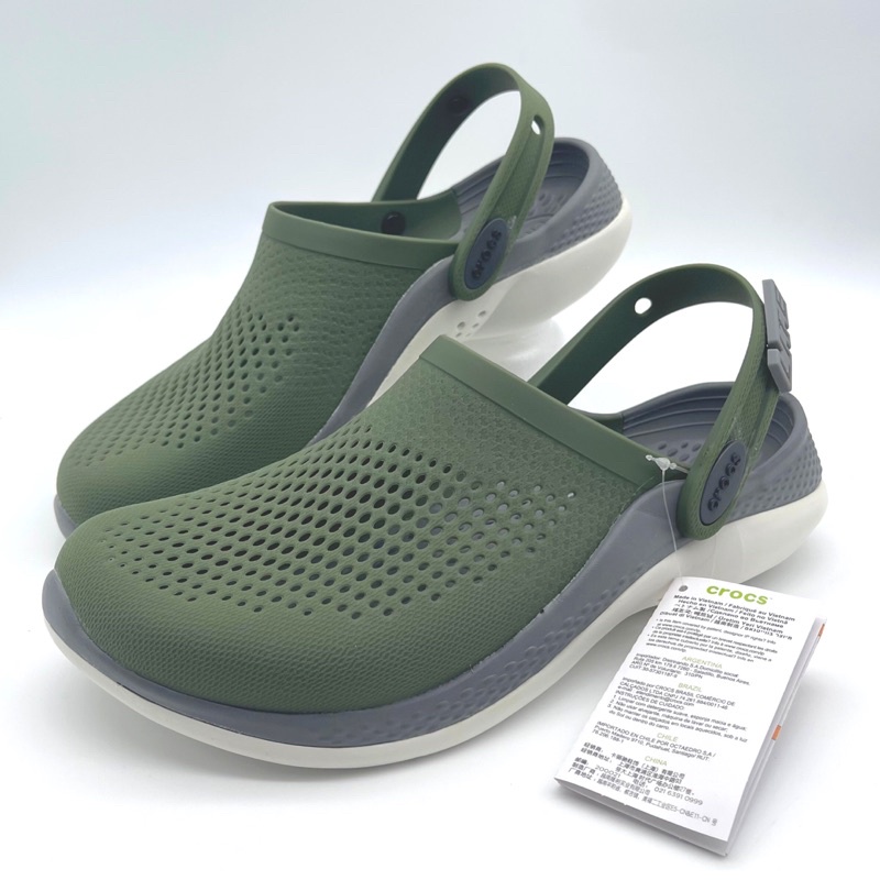 รองเท้าแตะ คอร์ส crocs แบบสวม ลำลองแฟชั่น  สไตล์ LiteRide Clog สุดฮิต น้ำหนักเบา ใส่สบาย ผลิตจากยางแท้ 100%