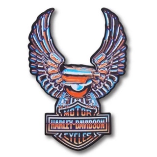 PATCH HARLEY-DAVIDSON Chrome Eagle Logo Iron-On