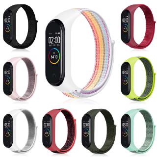 สายรัดข้อมือถอดเปลี่ยนได้สำหรับ Xiaomi Mi BAND 4 3 สายรัดไนลอนข้อมือกีฬาสร้อยข้อมือสายนาฬิกาสมาร์ท Nylon Strap