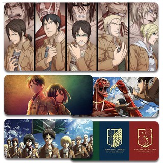 🌌🎉 แผ่นรองเมาส์ แผ่นรองเมาส์เกมขนาดใหญ่ เกมแอนิเมชั่นสบาย ๆ casual  Attack on Titan Manga แผ่นรองเม้าส์ขนาดใหญ่ Allen