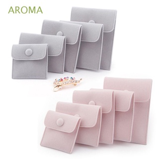 Aroma ถุงบรรจุภัณฑ์กํามะหยี่ หลากสี สําหรับใส่เครื่องประดับ ต่างหู แหวน สร้อยคอ