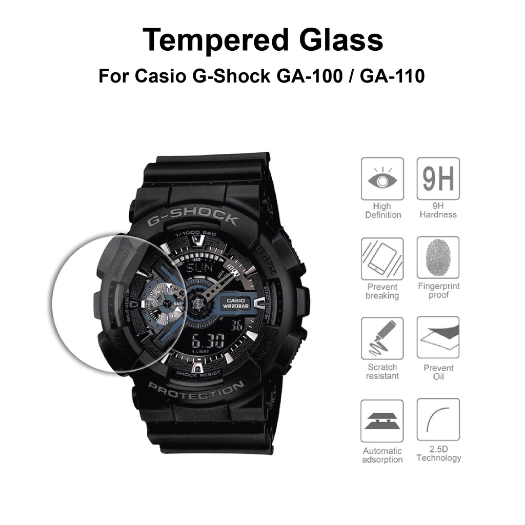 กระจกนิรภัยกันรอยหน้าจอ สําหรับ Casio GA100 GA110 Watch Gshock G-Shock Jam Fitness