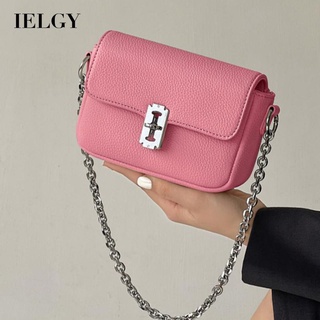 IELGY womens niche design mini chain messenger small square bag