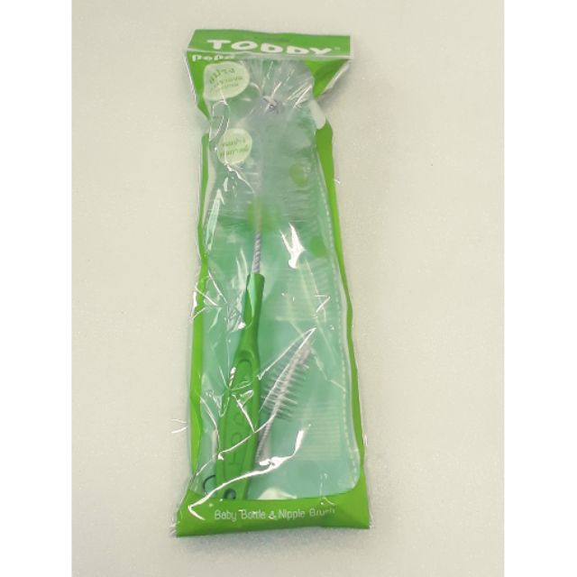 แปรงล้างขวดและจุกนม หัวไนล่อนแบบตรง ยี่ห้อ toddy