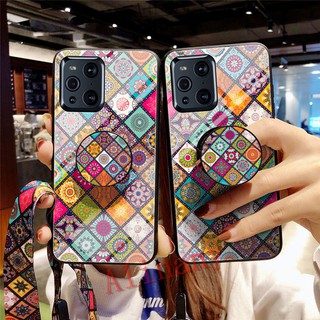กรณี Oppo Find X3 Pro เคสมือถือ Tempered Glass Casing Oppo FindX3 Pro Back Cover เคสโทรศัพท์