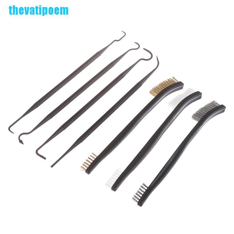 ชุดแปรงลวดเหล็กทําความสะอาดปืน 7 ชิ้น + ปิ๊กไนล่อน 4 ชิ้น / - รูปที่ 5