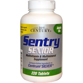 21st Century, Sentry Senior, Multivitamin &amp; Multimineral Supplement, 220 Tablets