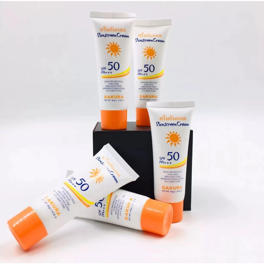 S-1407 Sasimi ครีมกันแดด ยูวี ซันสกรีน สกินแคร์ ครีม SPF50 PA+++ 40กรัม กันแดดครีมบางเบา thumbnail 4