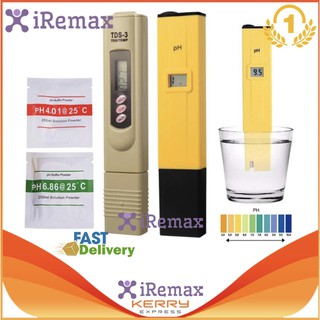 iRemax เครื่องวัดค่า pH + TDS แบบมืออาชีพพร้อมเครื่องวัดความแม่นยำสูง± 0.1 และ± 2% ความแม่นยำ TDS Meter【TDS-3+PH-009】