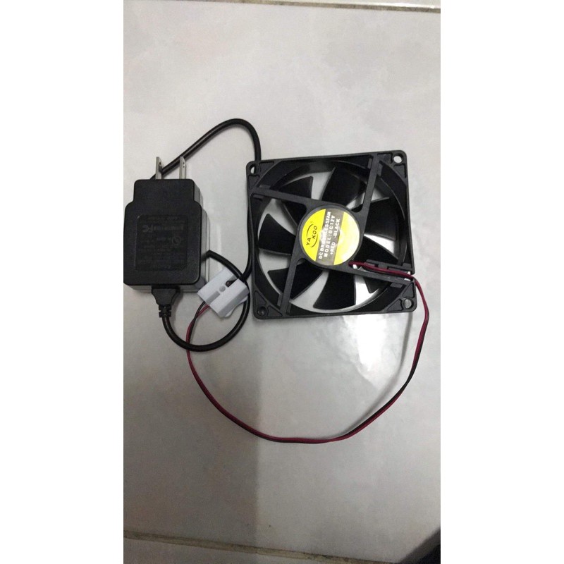 พัดลม DC12v 8cm และ 12cm พร้อมอแดปเตอร์ ประหยัดไฟ หมุนแรงประหยัดไฟ
