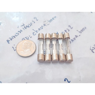 ฟิวส์ แก้ว ( 5ตัว ) 15 A แอมป์ amp Fuse ฟิว ฟิวซ์ แอม ใหญ่ เล็ก 6x30 mm