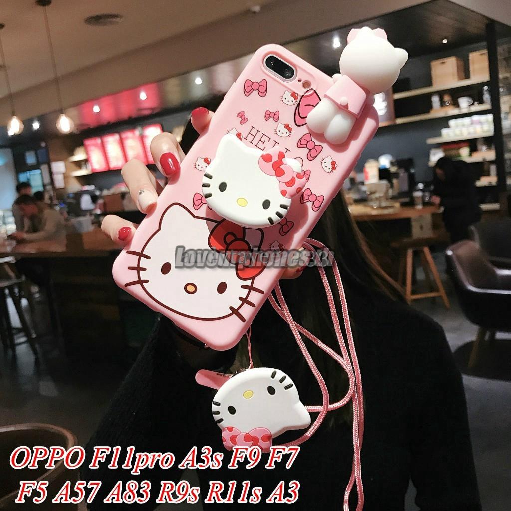 เคสโทรศัพท์มือถือพิมพ์ลาย Hello Kitty สําหรับ Oppo F 11 Pro A 3s F 9 F 7 F 5 F 1s A 57 A 83 A 3 R 9 S Reno