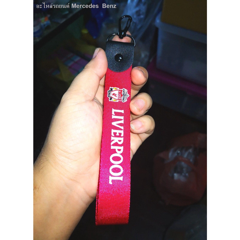 (hot sale) พวงกุญแจ SPORT พวงกุญแจทีมฟุตบอล ลิเวอร์พลู พวงกุญแจผ้าสกรีน LIVERPOOL สีแดง