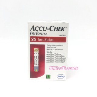 **ล็อตใหม่สุด แผ่นวัดน้ำตาล Accu-Chek Performa test Strip 25 ชิ้น