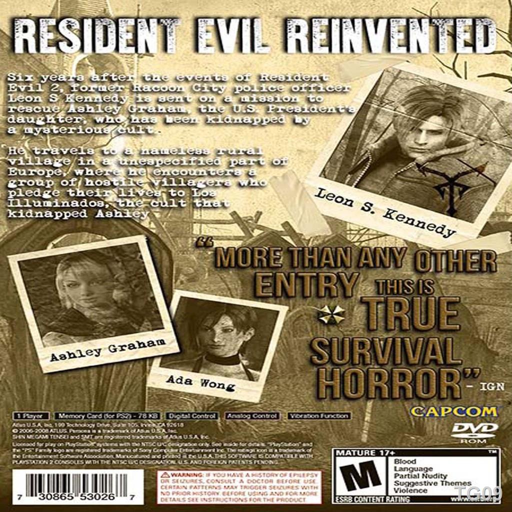 ●Resident Evil 4 Cheat Edition Mod สูตรโกง อมตะ กระสุนไม่ลด และอีกหลายสูตร [USA] [PS2DVD]