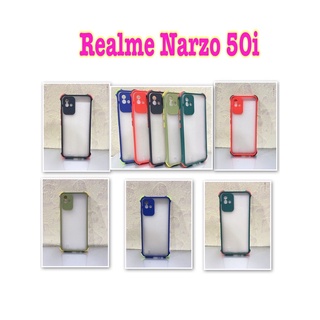 Realme Narzo 50i ✨พร้ อมส่งใน🇹🇭✨(5สี)เคสขอบนิ่มหลังแข็งขุ่นคลุมกล้องกันกระแทกFor Realme Narzo 50i