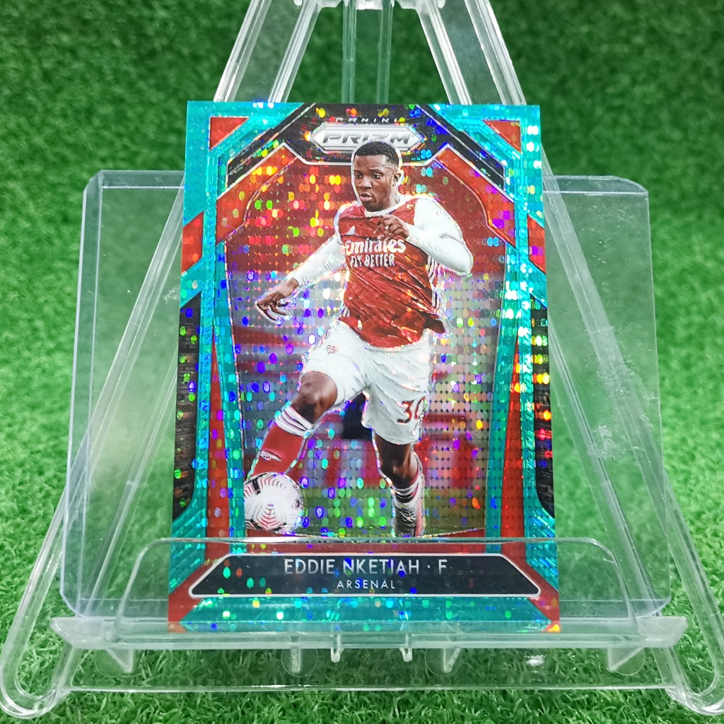 ขาย การ์ด Panini Prizm Premier League 2020-21 Eddie Nketiah Teal /49 Arsenal การ์ดฟุตบอล การ์ดนักบอล