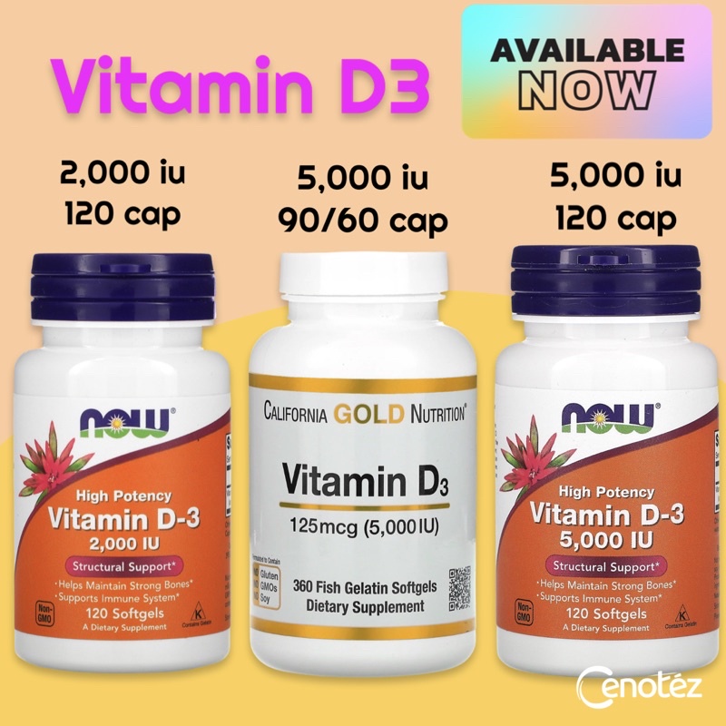 Vitamin D3 - Now Foods California Gold วิตามิน ดี 3