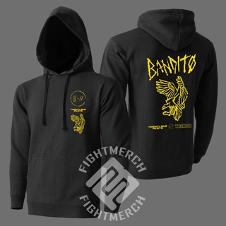 เสื้อกันหนาว มีฮู้ด ผ้าฝ้าย ลาย Twenty One Pilots Flyer Bandito สําหรับผู้ชาย วัยรุ่น เพาะกาย