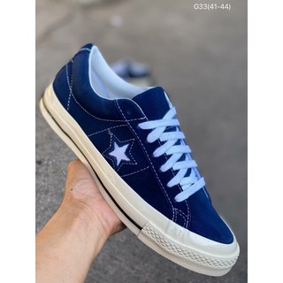 CONVERSE ONE STAR OX รองเท้าผ้าใบคอนเวิร์ส หนังกลับ Unisex Size:37eu-45eu