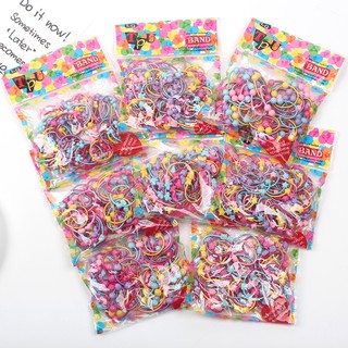 50 ชิ้น / ถุงเด็กการ์ตูนยางรัดผมสาวน้อยเชือกผมอุปกรณ์ผม50pcs/bag kids band hair tie little girl hair rope