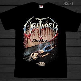 ผ้าฝ้ายแท้เสื้อยืดแขนสั้นลําลอง คอกลม ผ้าฝ้าย พิมพ์ลายวง Death Metal สีดํา สําหรับผู้ชายS-5XL