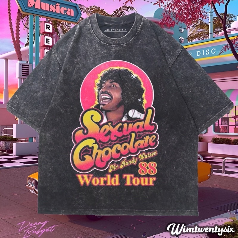 SEXUAL CHOCOLATE WORLD TOUR 88 WASHING VINTAGE TEE (เสื้อยืดโอเวอร์ไซส์)