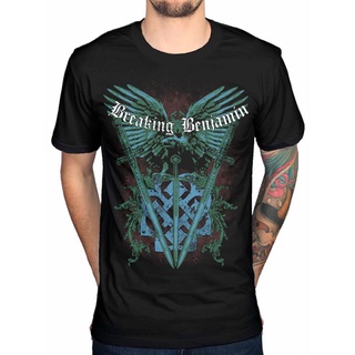 เสื้อยืด พิมพ์ลาย Breaking Benjamin Swords สีดํา พลัสไซซ์ สําหรับผู้ชาย